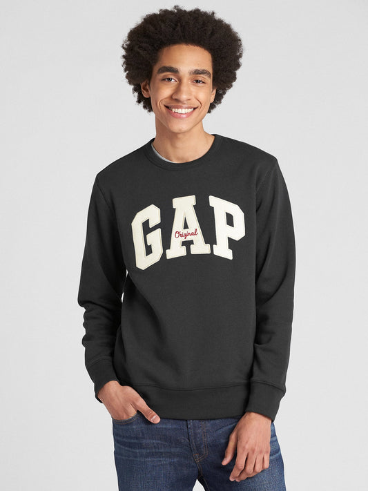 Lacivert Gap Logo Bisiklet Yaka Sweatshirt