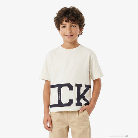 Calvin Klein Varsity Çocuk Sarı T-shirt