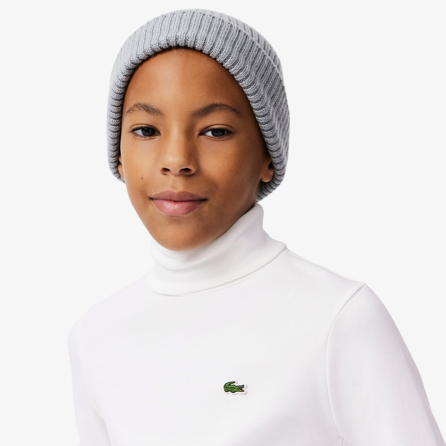 Lacoste Çocuk Bisiklet Yaka Beyaz T-shirt