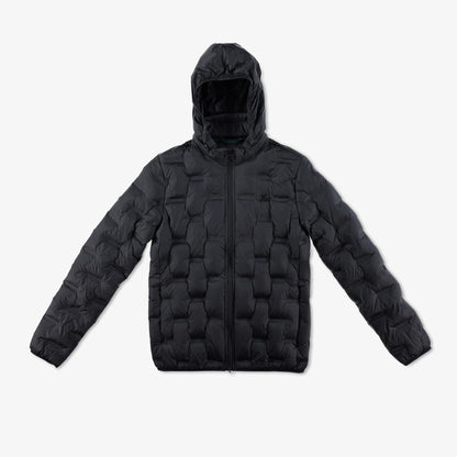 Lacoste Kadın Regular Fit Kapüşonlu Kapitone Siyah Mont