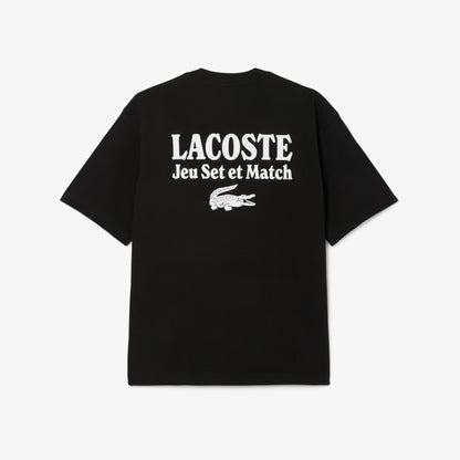 Lacoste Heavy Fit Printed Erkek Siyah T-shirt