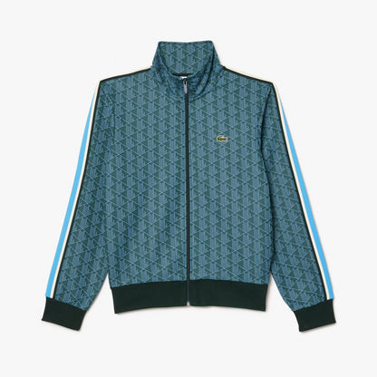 Lacoste Regular Fit Fermuarlı Monogram Erkek Yeşil Sweatshirt