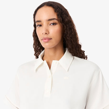 Lacoste Oversize Fit Kadın Beyaz Polo