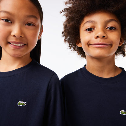 Lacoste Bisiklet Yaka Çocuk Lacivert T-shirt