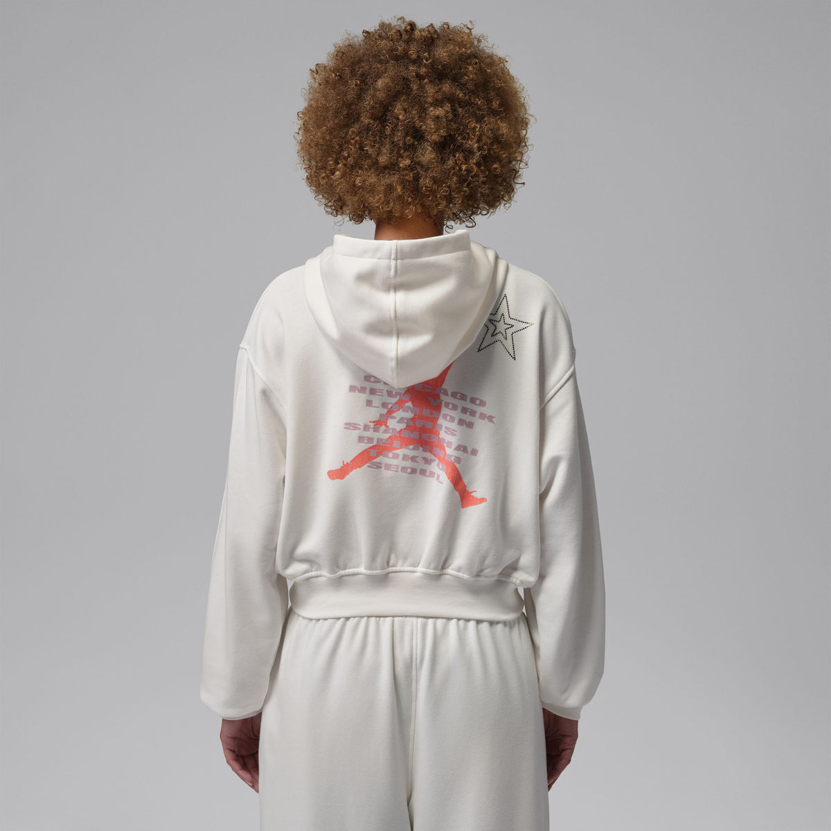 Jordan Brooklyn Fleece Flight Mode Pullover Kadın Beyaz Sweatshirt