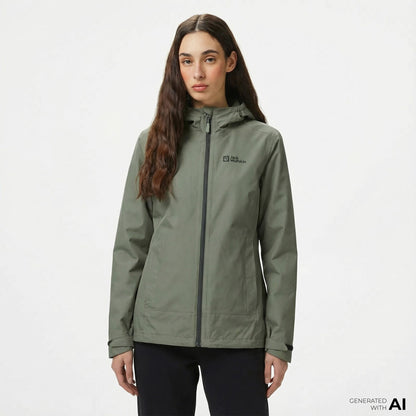 Jack Wolfskin Moonrise 3-in-1 Yeşil Kadın Ceket