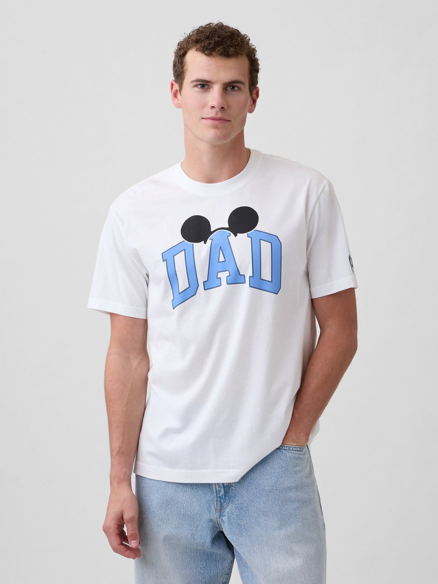 Beyaz Gap × Disney Everyday Soft Relaxed Grafik T-shirt