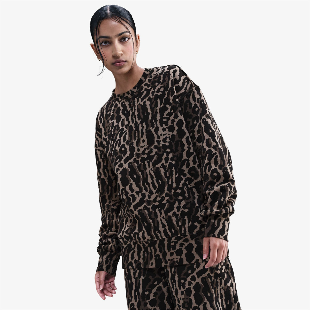 Nike Sportswear Phoenix Fleece Oversize Kadın Kahverengi Eşofman Üstü