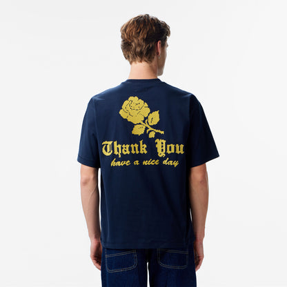 Market Thank You Needlepoint Erkek Lacivert T-shirt