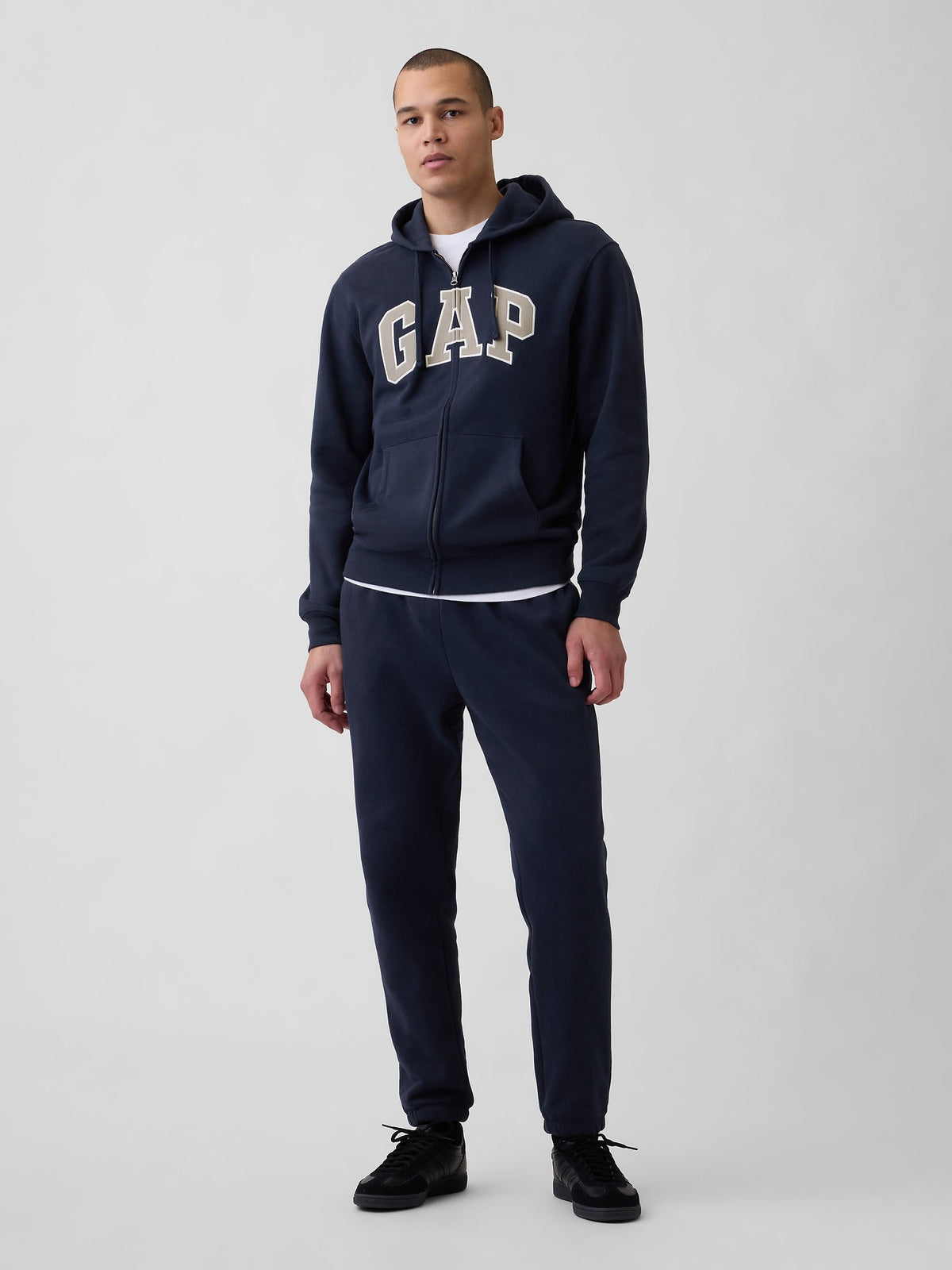Lacivert Vintagesoft Arch Logo Tam Fermuarlı Sweatshirt