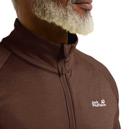 Jack Wolfskin Peak District Full Zipped Erkek Kahverengi Ceket