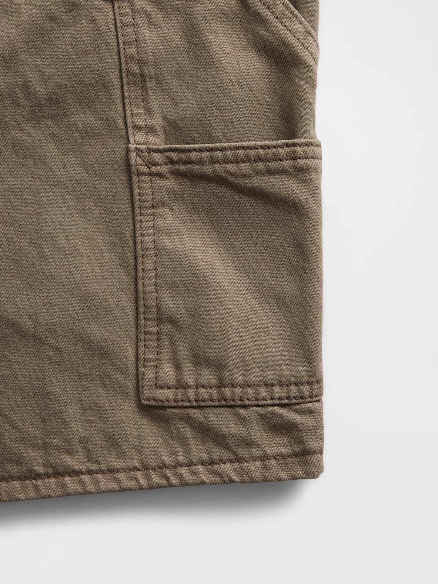 Kahverengi 9 Loose Denim Carpenter Şort