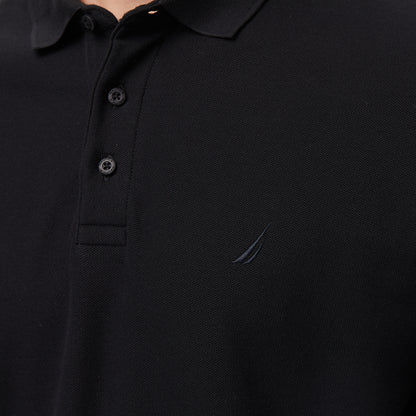Nautica Classic Fit Erkek Uzun Kollu Polo Yaka Siyah T-shirt