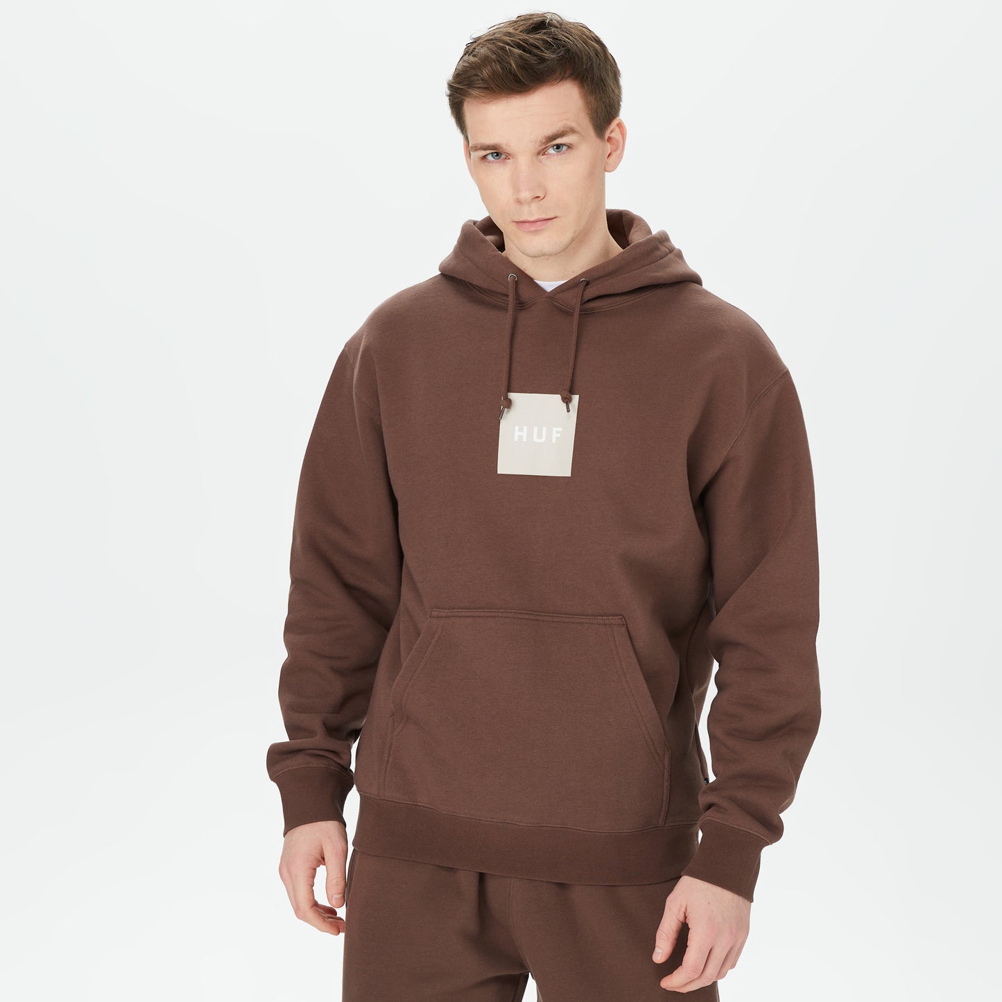 Huf Set Box Erkek Kahverengi Hoodie
