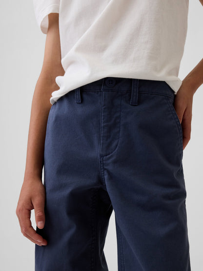 Koyu Mavi Modern Relaxed Straight Khaki Pantolon