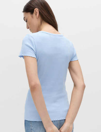 Pamuklu Ribana T-shirt