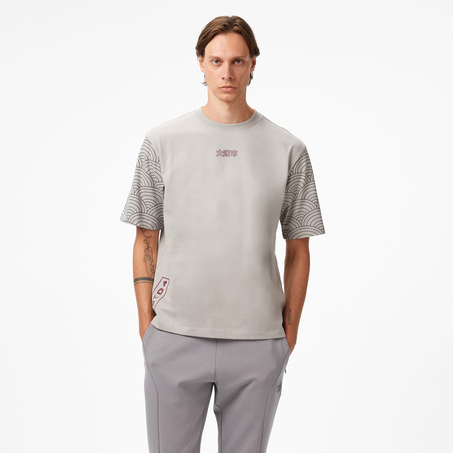 United4 Erkek Gri T-shirt