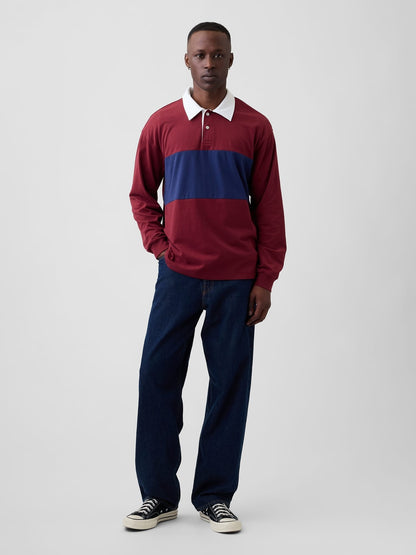Bordo Boxy Colorblock Ragby T-shirt