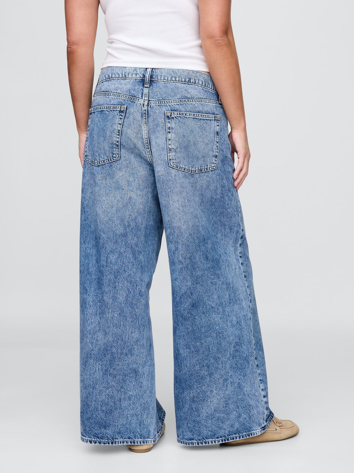 Mavi Düşük Bel Extra Baggy Jean Pantolon