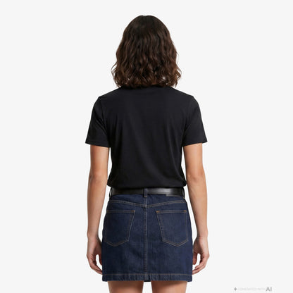 Calvin Klein Classic Foil Monologo Kadın Siyah T-shirt