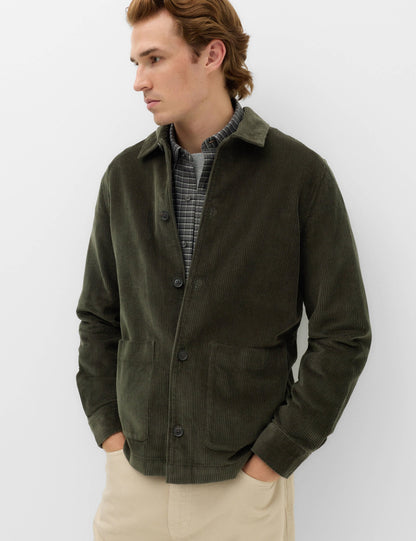 Saf Pamuk Kadife Overshirt Gömlek