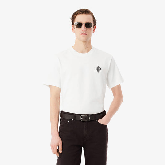 Lacoste Erkek Classic Fit Bisiklet Yaka Beyaz T-shirt