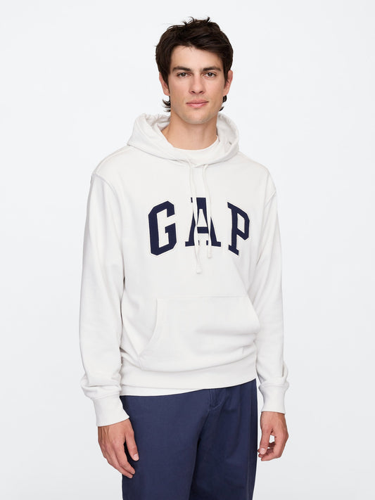 Beyaz Gap Logo Fransız Havlu Kumaş Sweatshirt