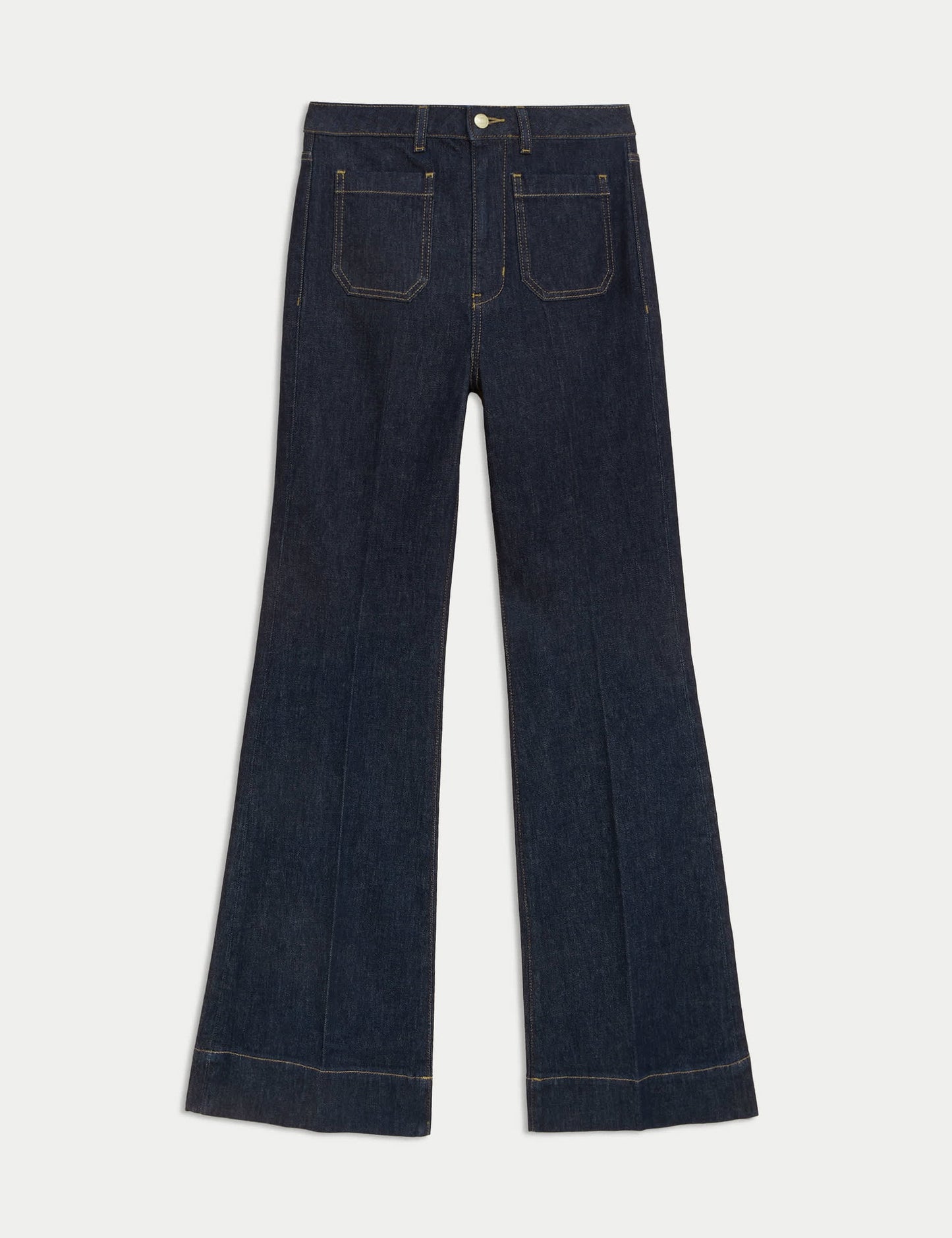 Yüksek Bel Flared Fit Jean Pantolon