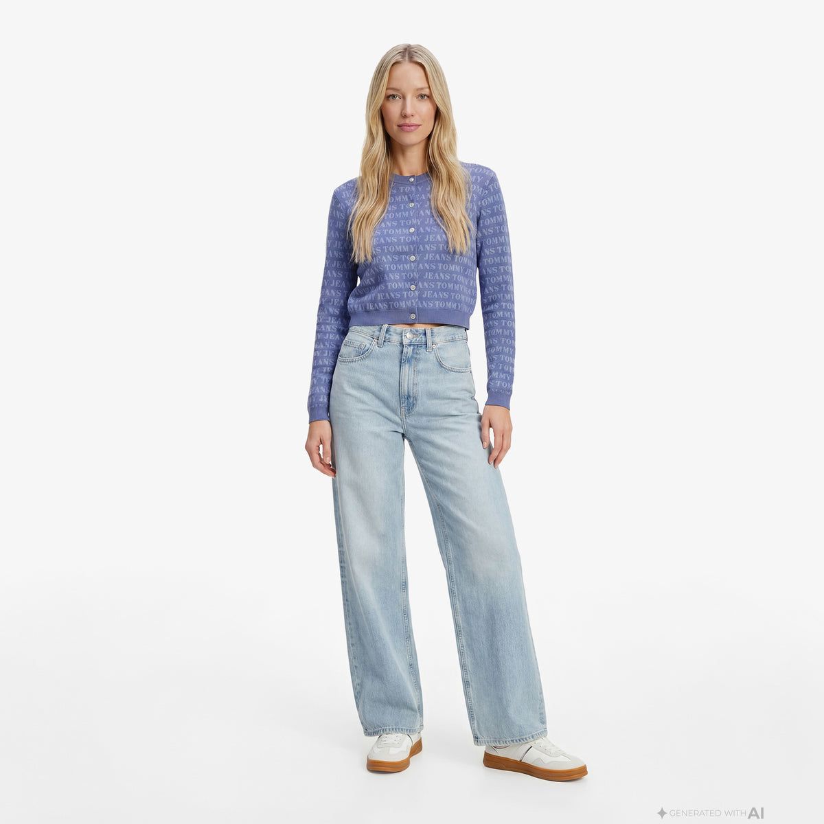 Tommy Hilfiger Dollar Kadın Mavi Triko