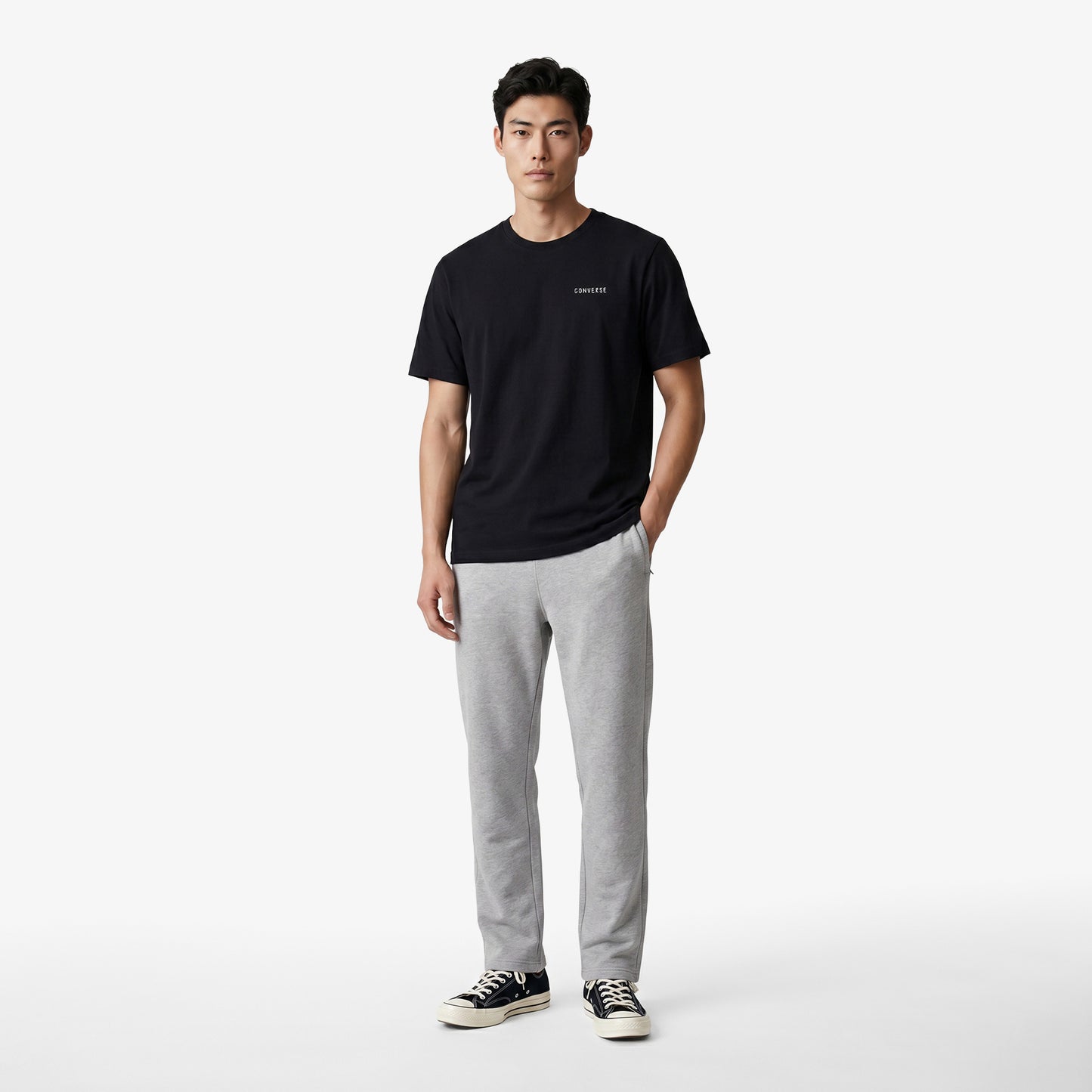 Converse Erkek Siyah Grafik Baskılı T-shirt