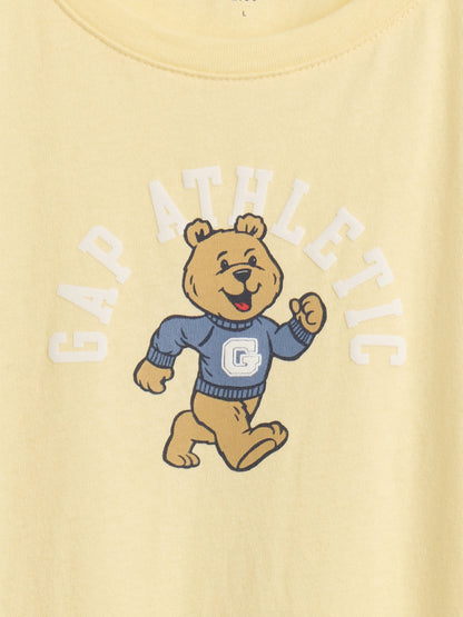 Sarı Grafik Baskılı T-shirt