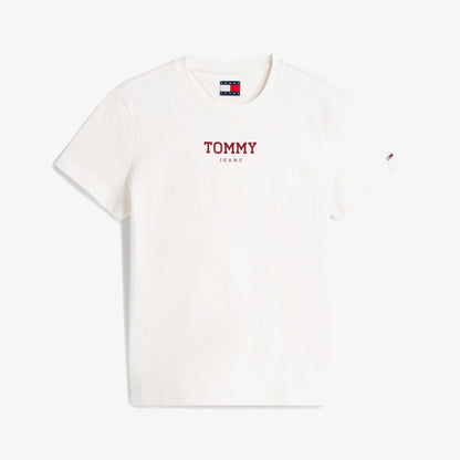 Tommy Hilfiger Regular Essential Logo 2 Kadın Beyaz T-shirt
