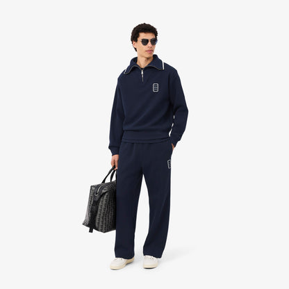 Lacoste Erkek Loose Fit Yarım Fermuarlı Lacivert Sweatshirt