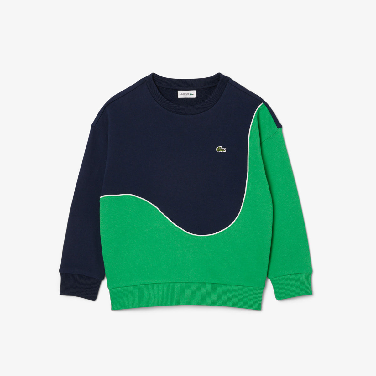 Lacoste Colour Block Fleece Çocuk Lacivert/yeşil Sweatshirt