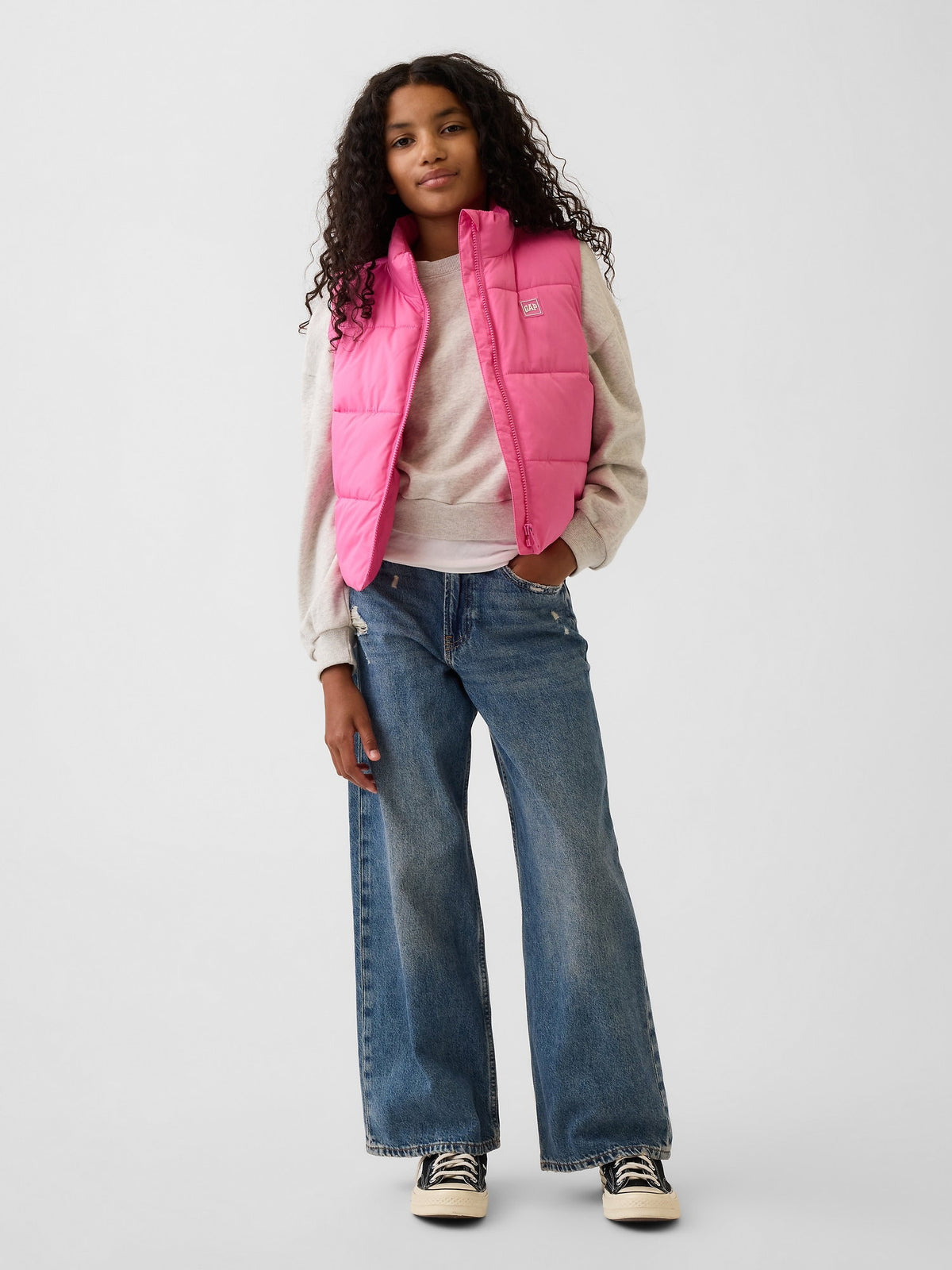 Pembe Relaxed Puffer Şişme Yelek