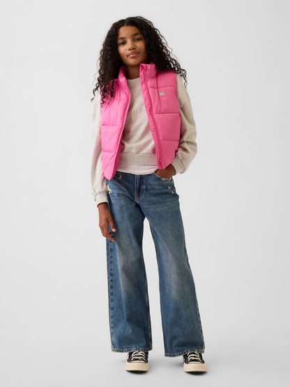 Pembe Relaxed Puffer Şişme Yelek