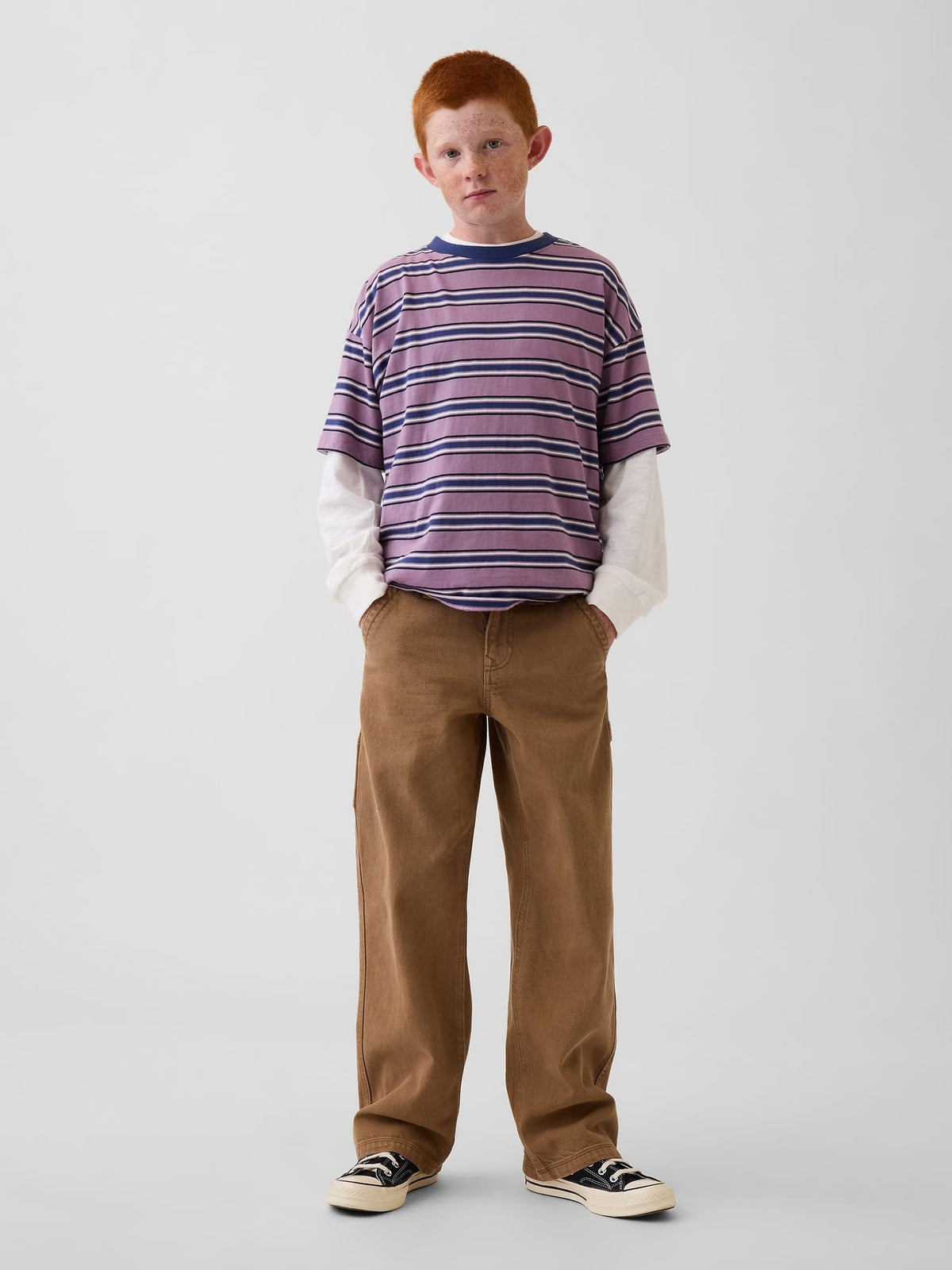 Kahverengi 90s Loose Jean Pantolon