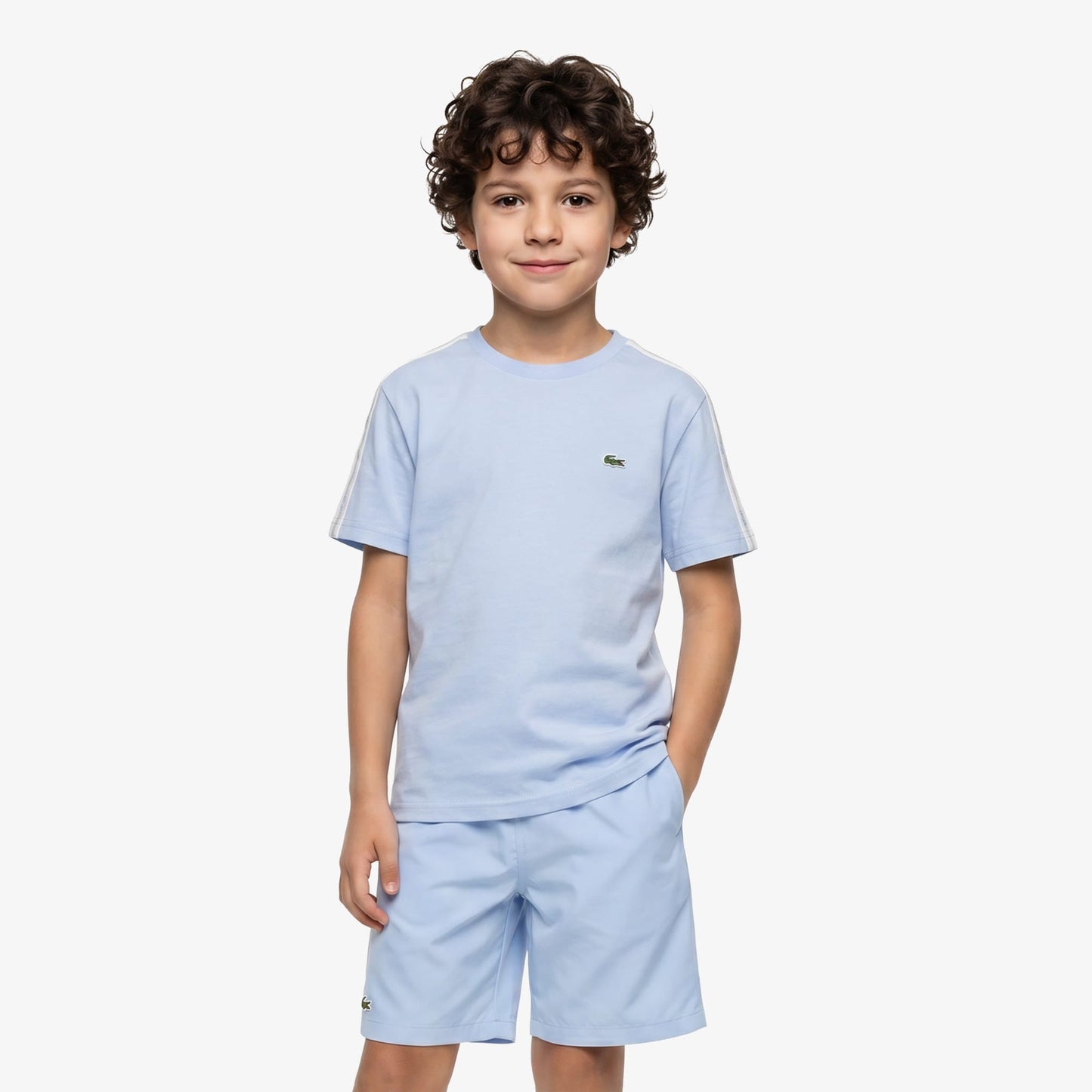 Lacoste Çocuk Bisiklet Yaka Mavi T-shirt