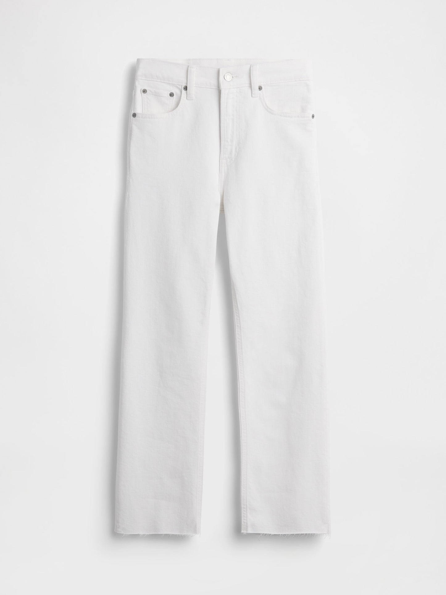 Beyaz High Rise ’90s Slim Straight Crop Jean Pantolon