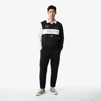 Unıted4 Regular Fit Erkek Siyah Sweatshirt
