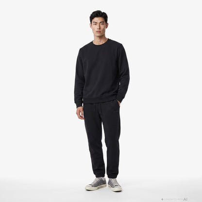 Unıted4 Regular Fit Erkek Siyah Sweatshirt