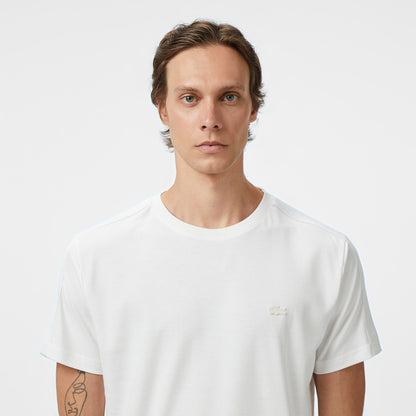 Lacoste Erkek Oversize Fit Bisiklet Yaka Beyaz T-shirt