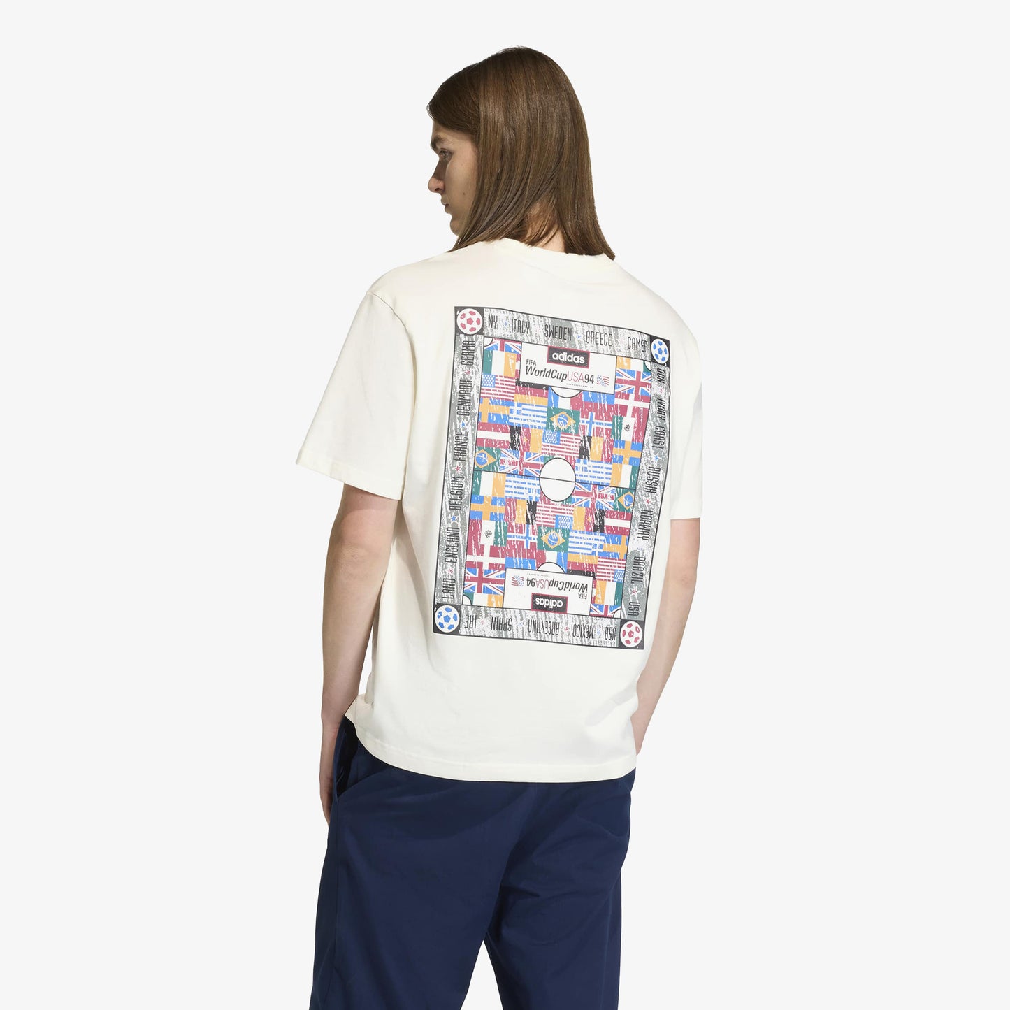 Adidas Archive Country Flag Erkek Beyaz T-shirt