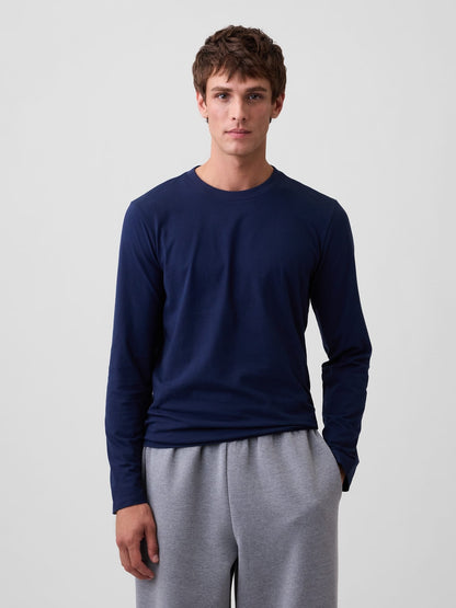 Lacivert Uzun Kollu Everyday Soft T-shirt