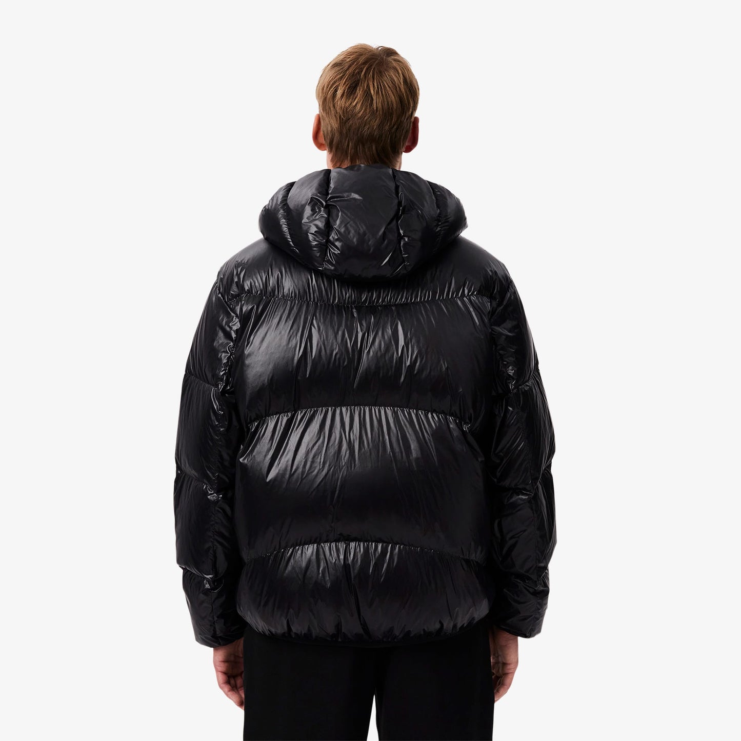 Lacoste Erkek Relaxed Fit Kapüşonlu Siyah Mont