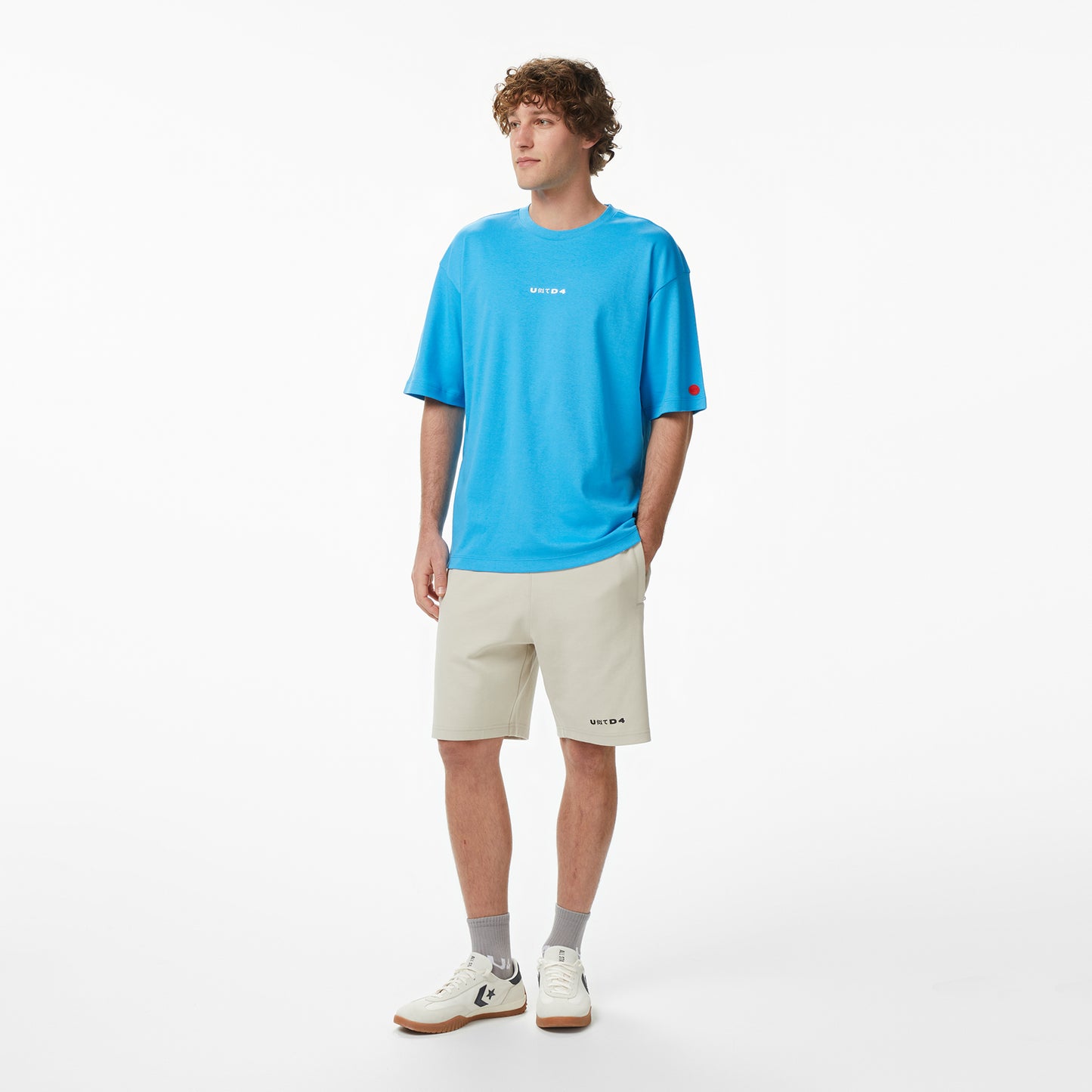 United4 Regular Fit Erkek Mavi T-shirt