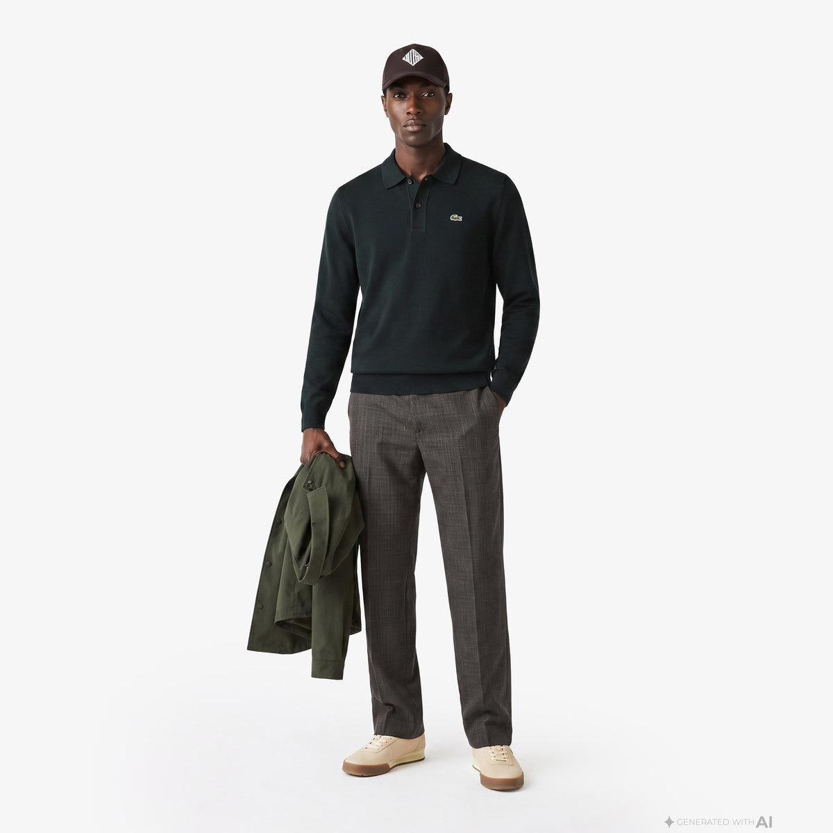 Lacoste Classic Fit Erkek Yeşil Kazak