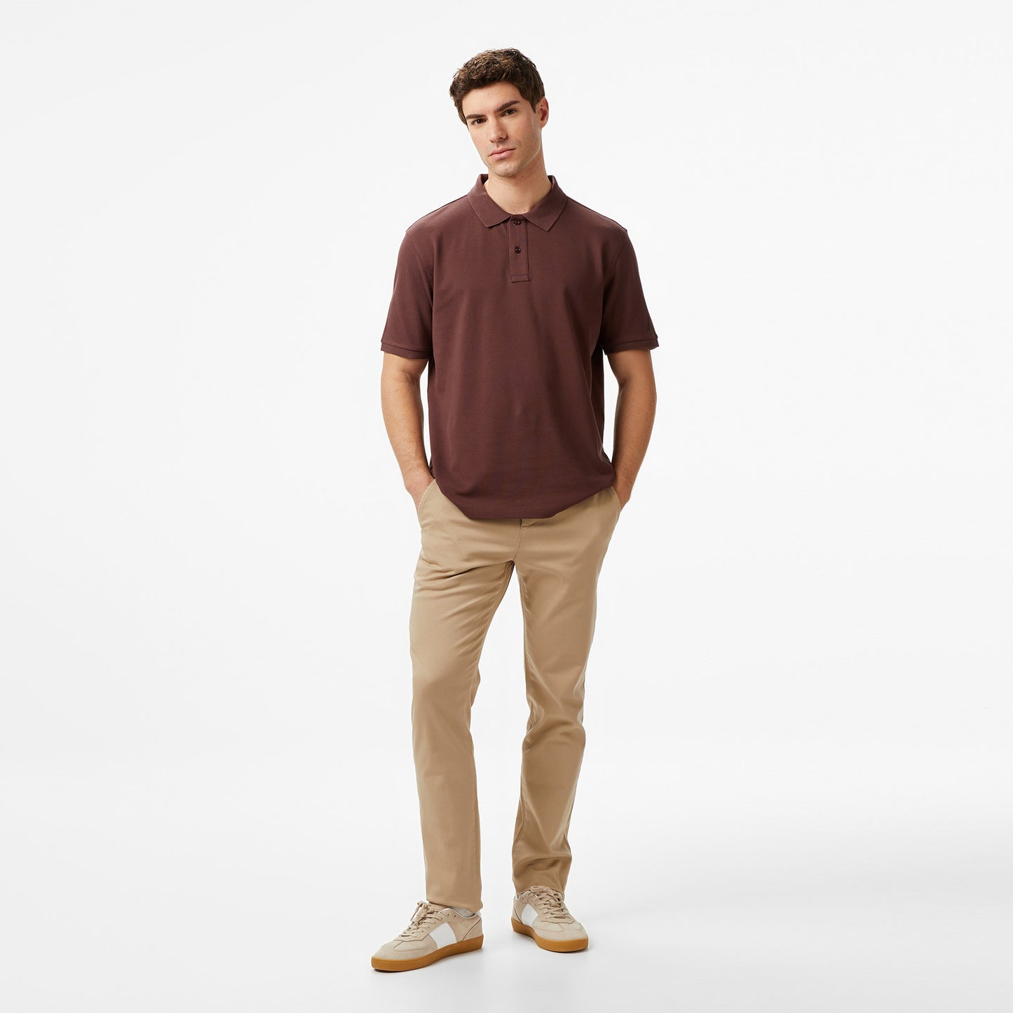 Nautica Erkek Kahverengi Regular Fit Polo Yaka T-shirt