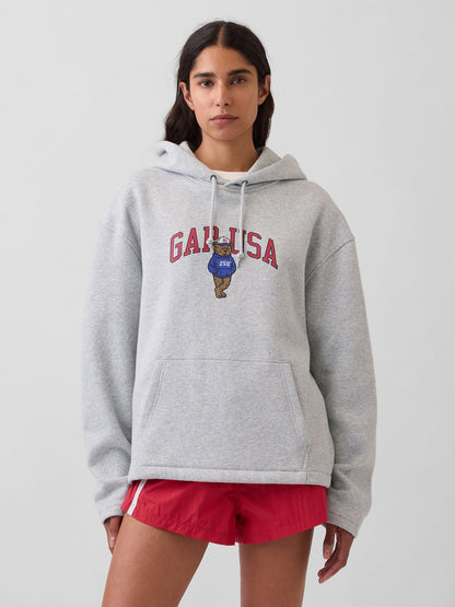 Açık Gri Vintagesoft Oversized Americana Logo Sweatshirt