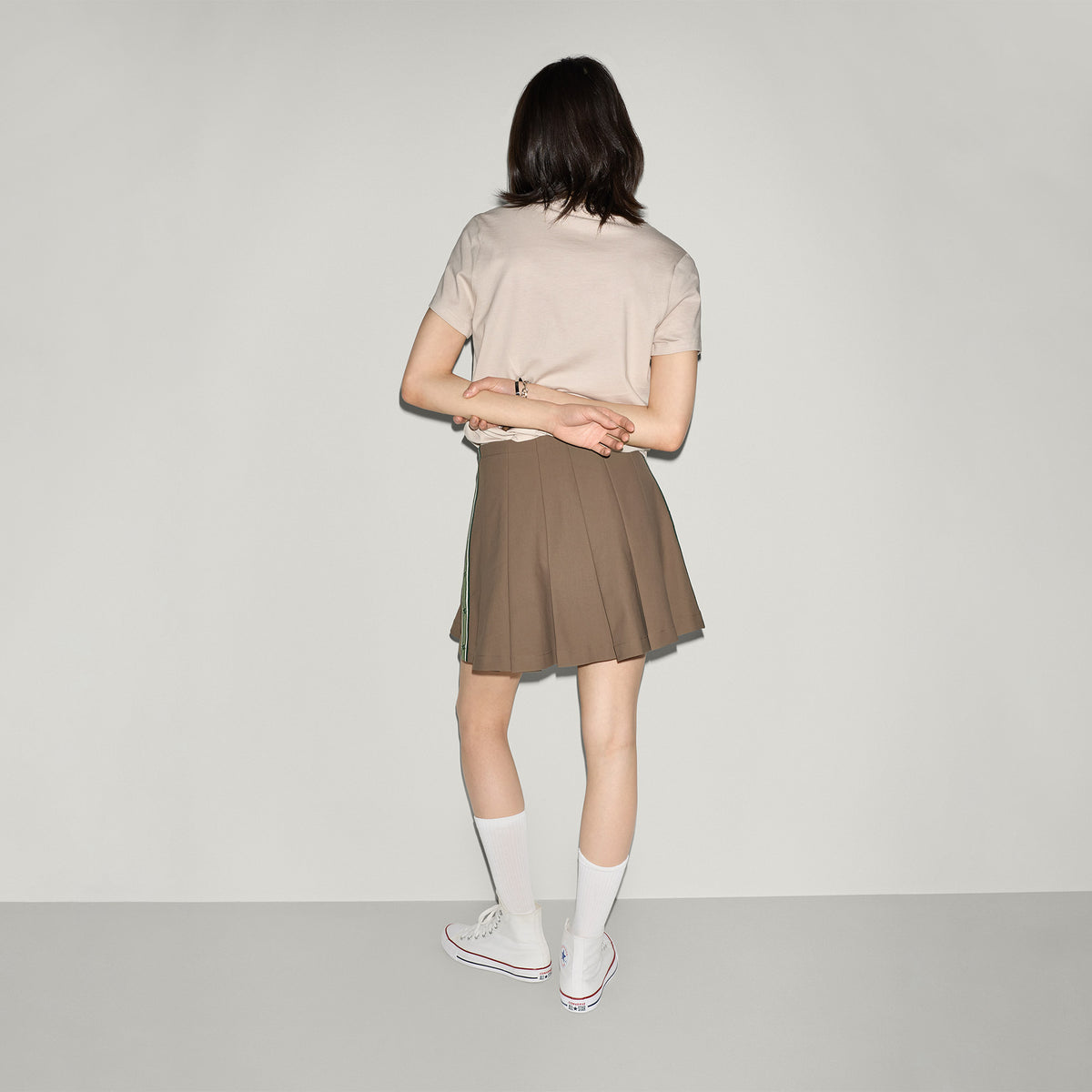 Converse Retro Kadın Pileli Siyah Etek